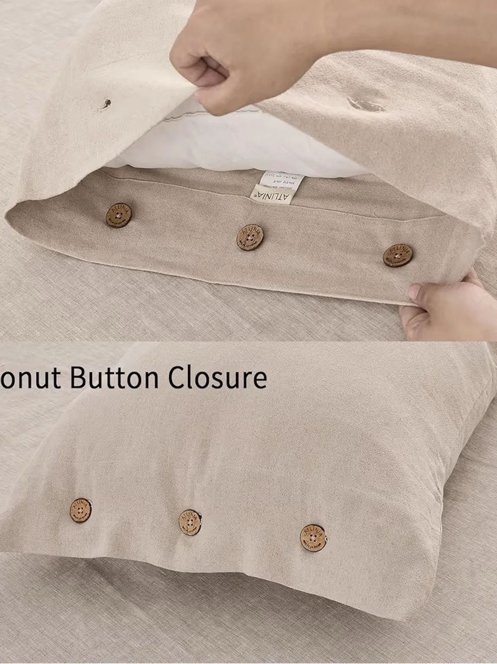 ATLINIA Linen Pillow Cases Standard Size 20
